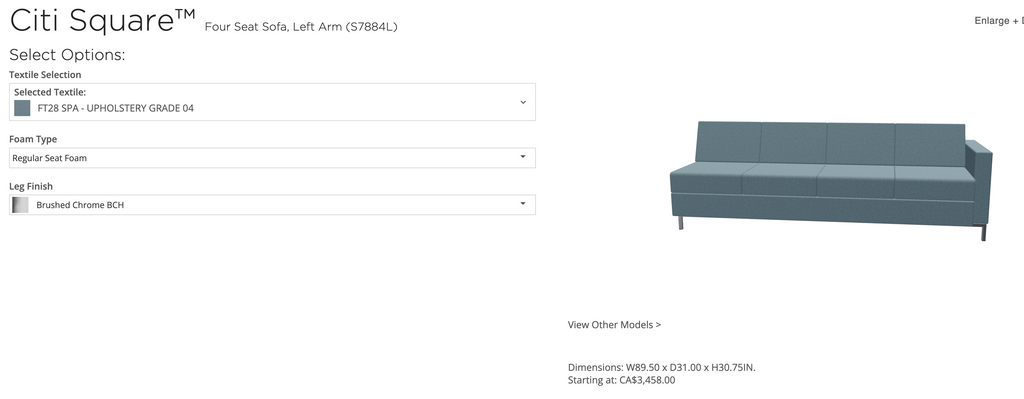 Global Citi Square 4-Seat Sofa