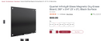 Quartet Glass Magnetic Whiteboard (Black) - 24" x 36"