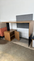 Haworth Sit-Stand Desk with Storage & Privacy Panel