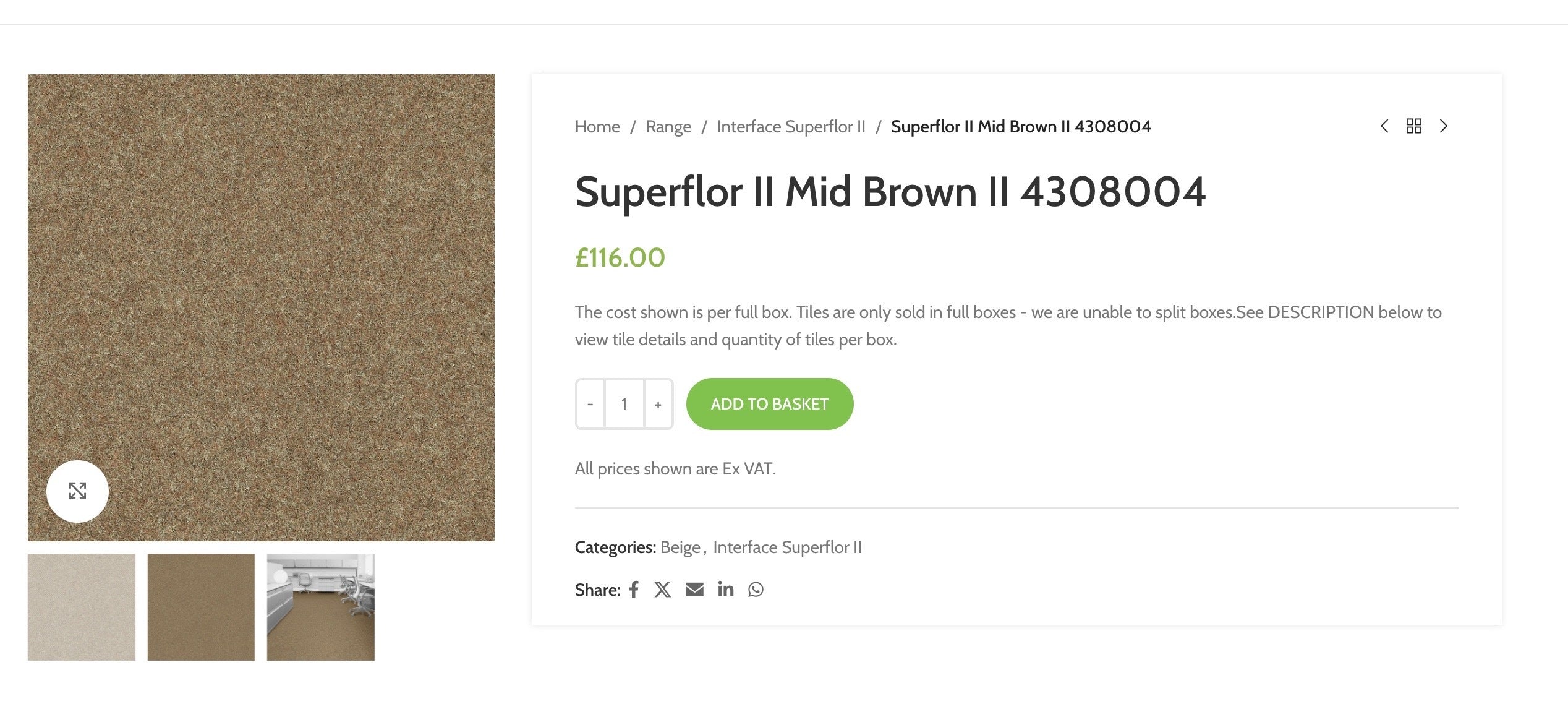 NEW Interface 20x20 Carpet Tiles