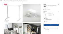 Load image into Gallery viewer, Used Ikea &quot;Trotten&quot; White Manual Sit-Stand Desks
