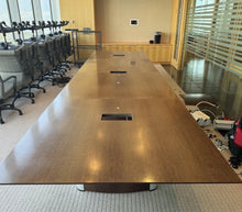 Load image into Gallery viewer, Used Nienkamper &quot;Vox&quot; 19 Foot Powered Boardroom Table
