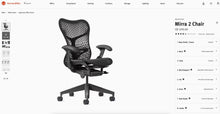 Load image into Gallery viewer, NEW IN BOX Herman Miller Mirra 2 Chair
