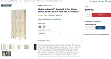 Load image into Gallery viewer, Used Global 6 Door Metal Lockers
