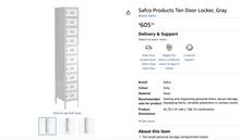 Load image into Gallery viewer, NEW IN BOX Safco 10 Door Storage Lockers
