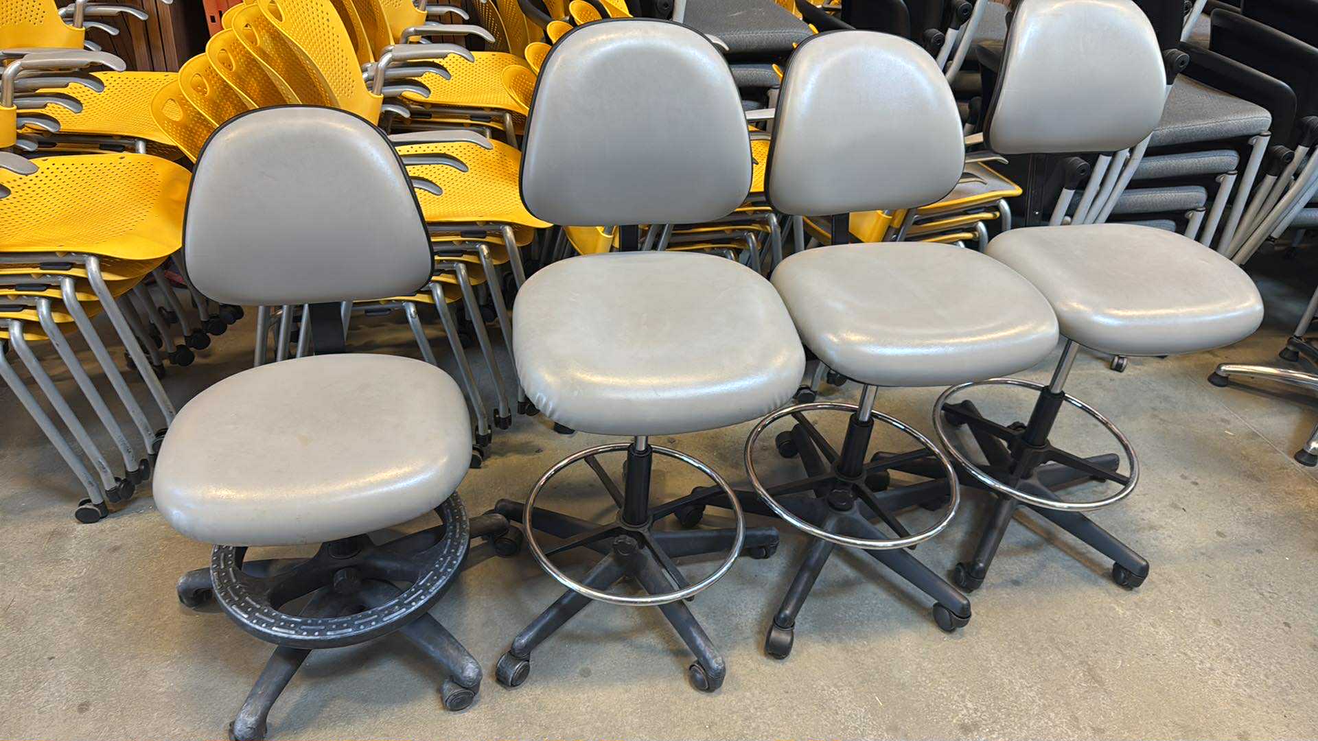 Global Grey Drafting Chair