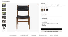 Load image into Gallery viewer, Used Abbott Acacia Woven Dining Chair

