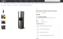 Load image into Gallery viewer, Used Zogics Stainless Steel Gym Wipe Dispenser w/ Trash Can
