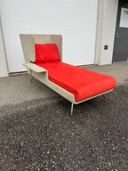 KnollStudio High-Back Privacy Chaise / Daybed Lounge Chair
