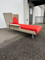 KnollStudio High-Back Privacy Chaise / Daybed Lounge Chair