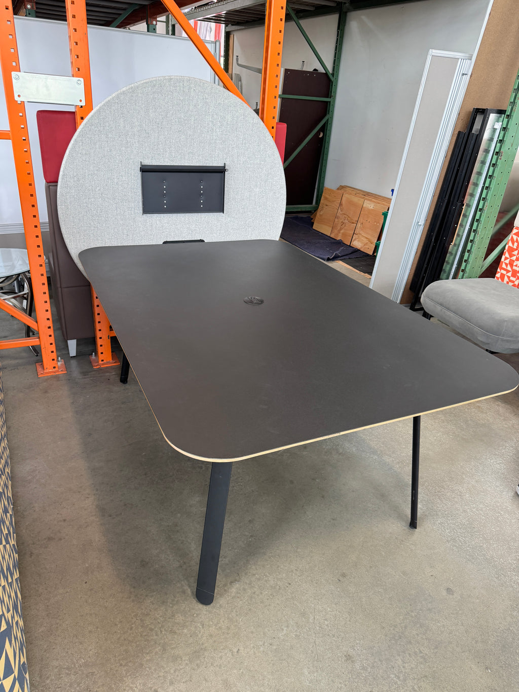 Watson Haven Collaborative Meeting Table w/ Privacy Screen & Power