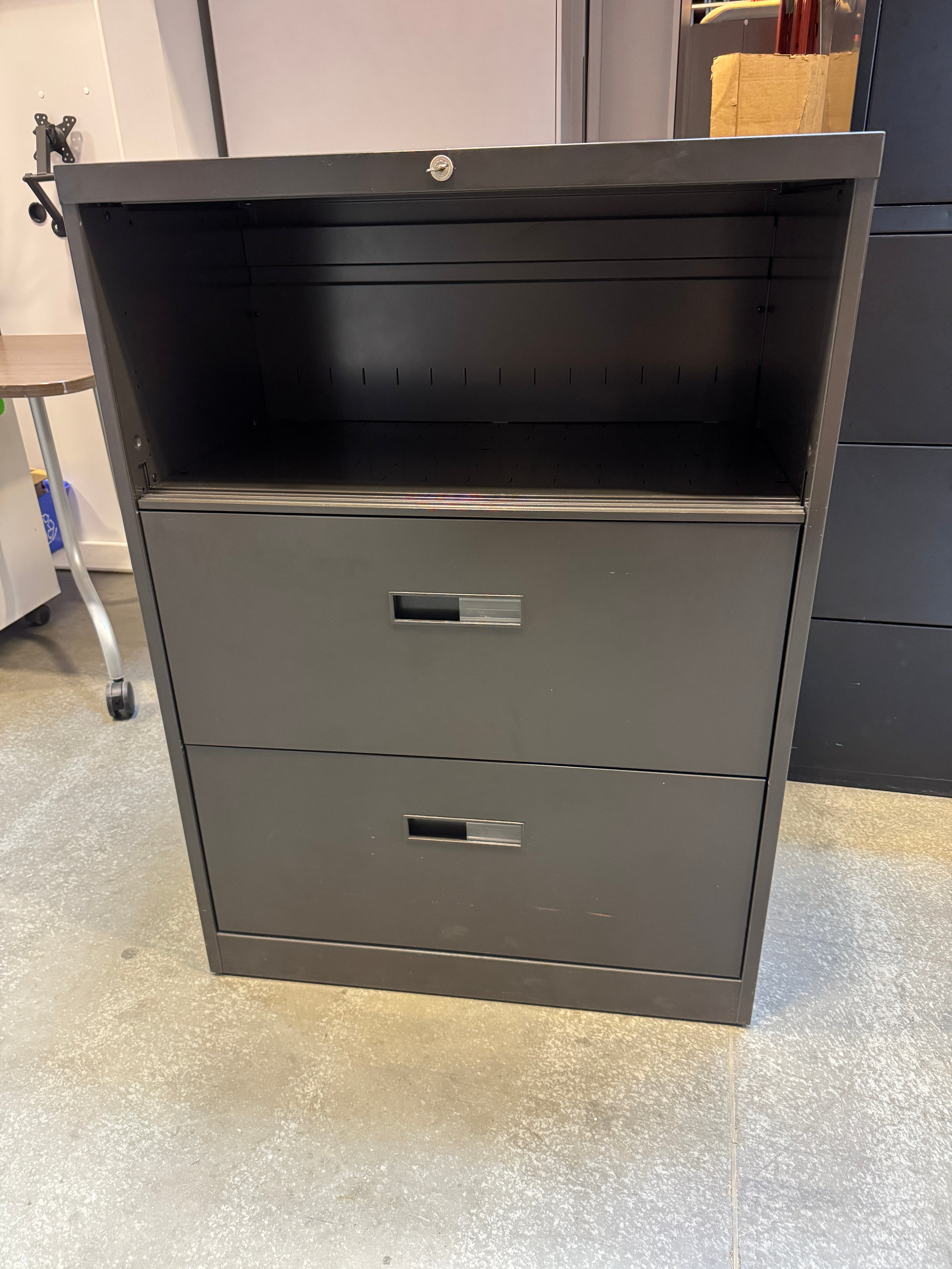 Steelcase Locking Lateral Filing Cabinet with Open Storage