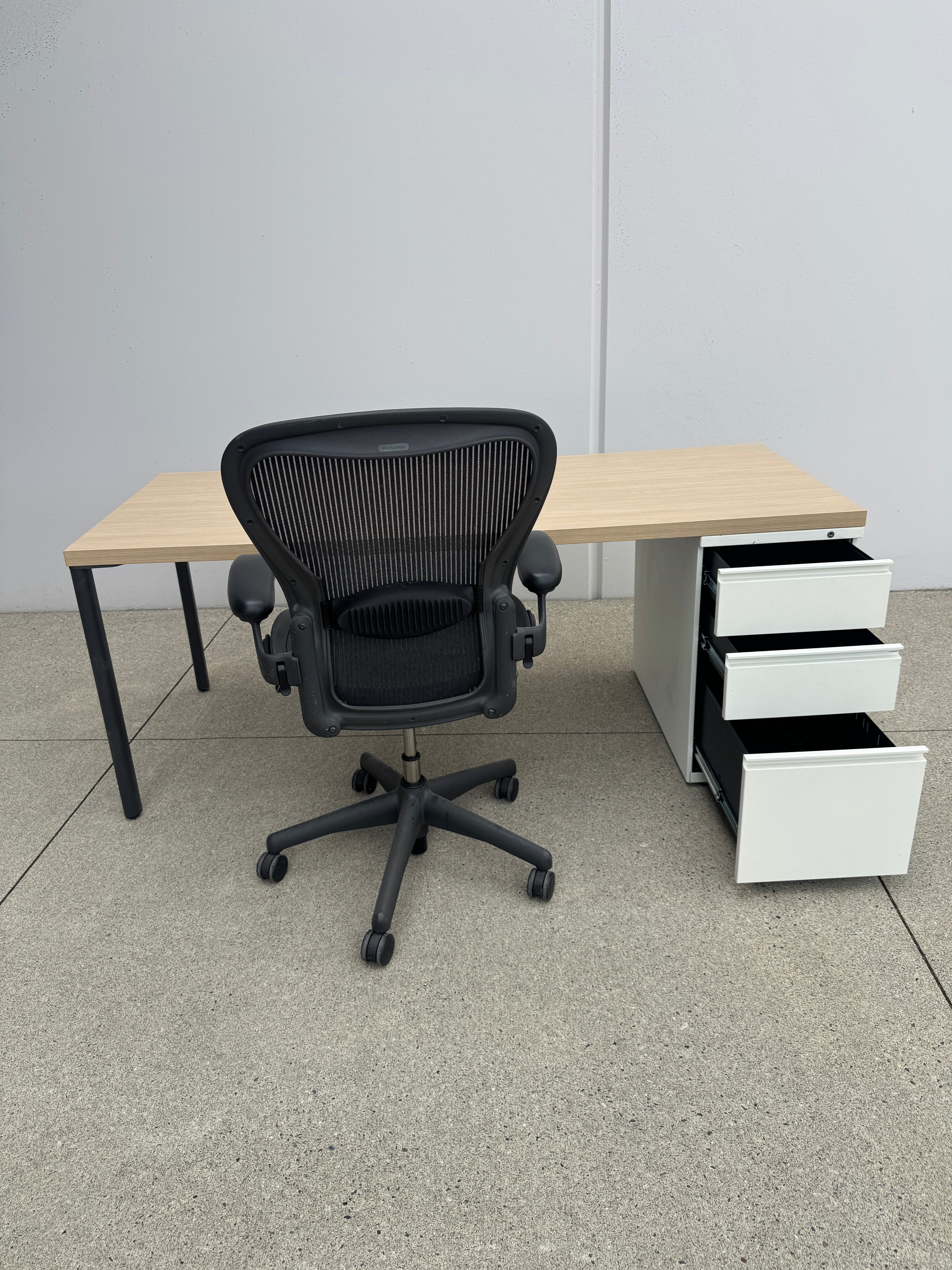 Herman Miller Thick Top Desk w/ Storage