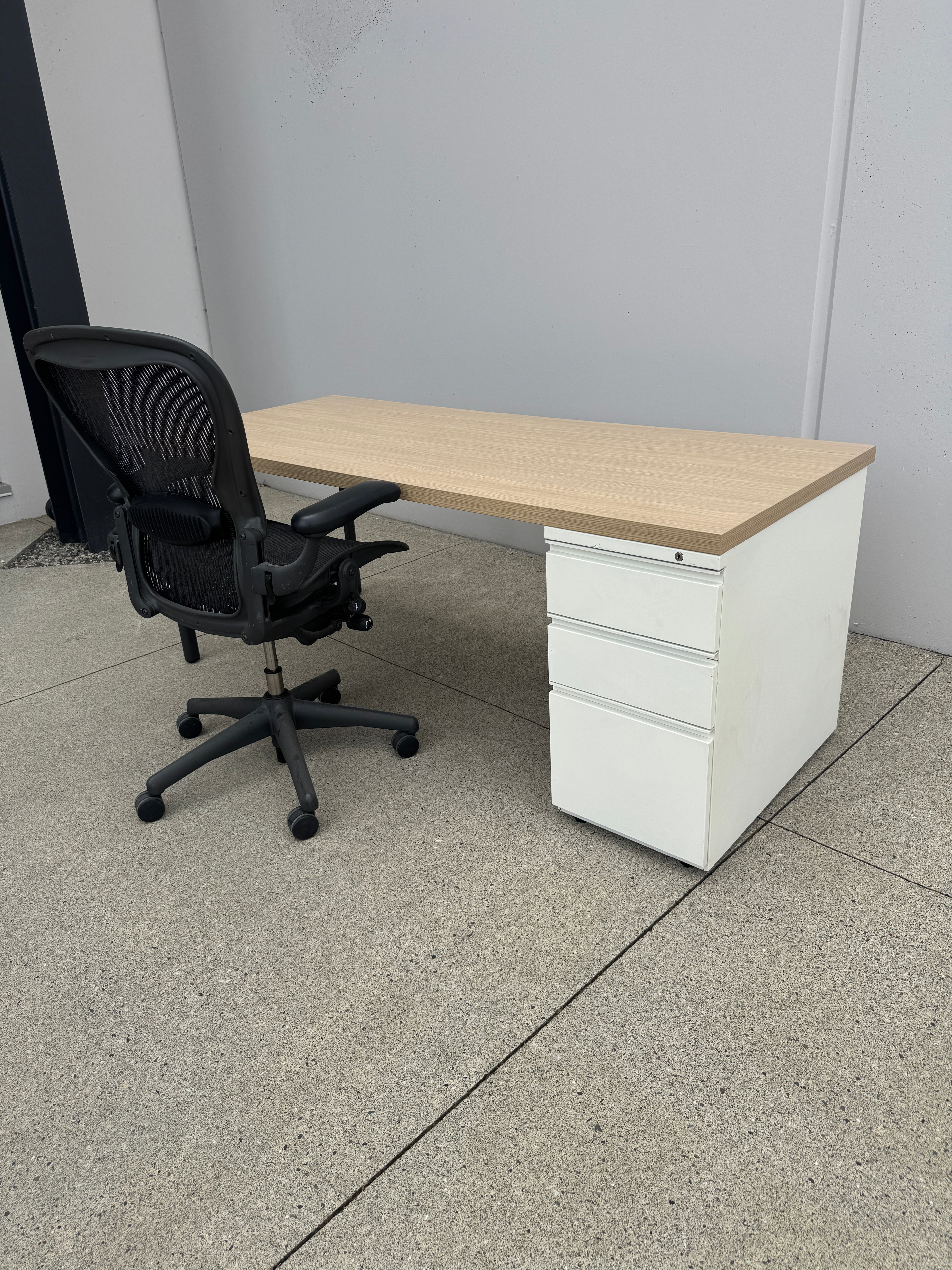 Herman Miller Thick Top Desk w/ Storage