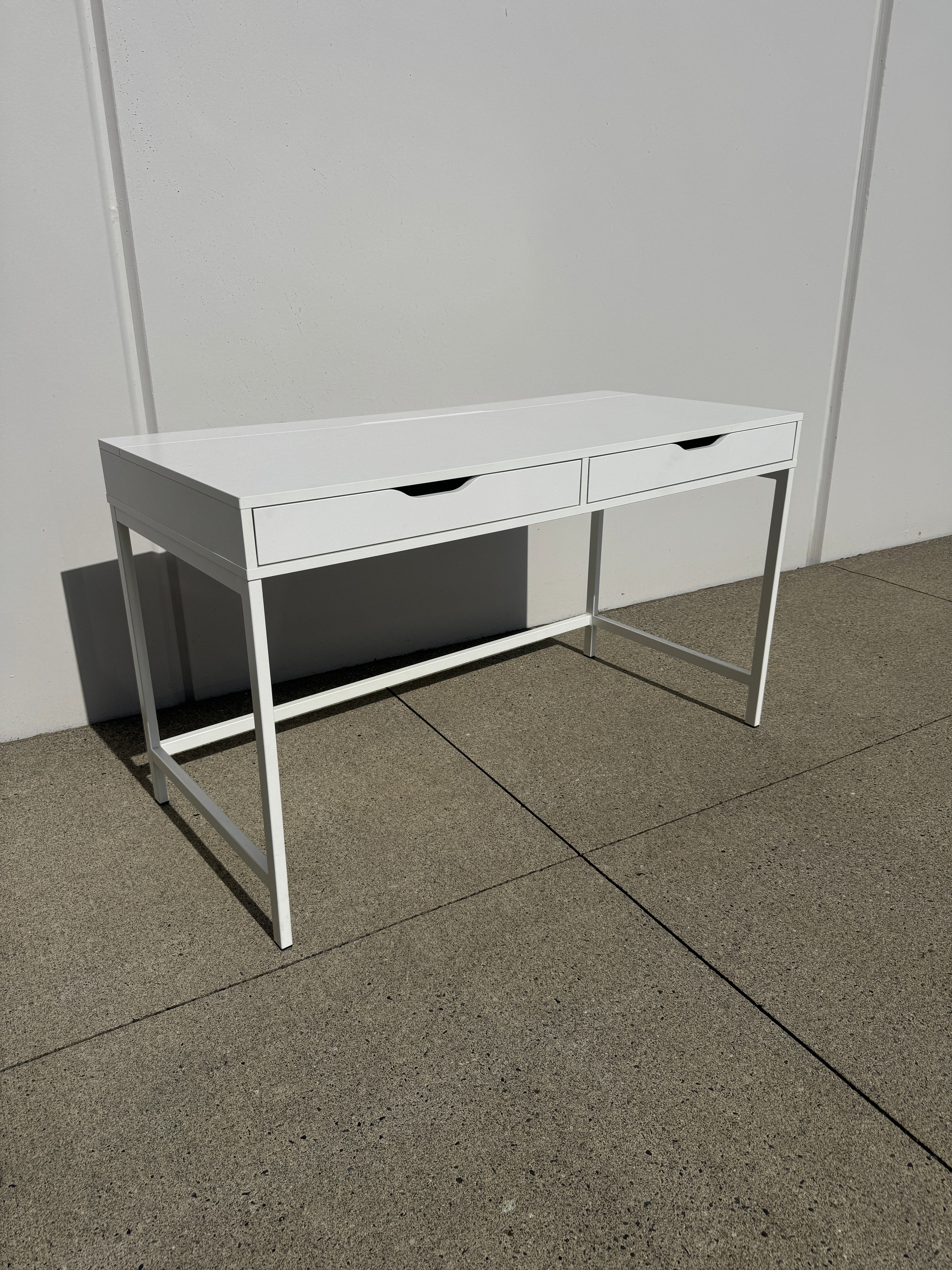 White Ikea Alex Desk w/ Storage