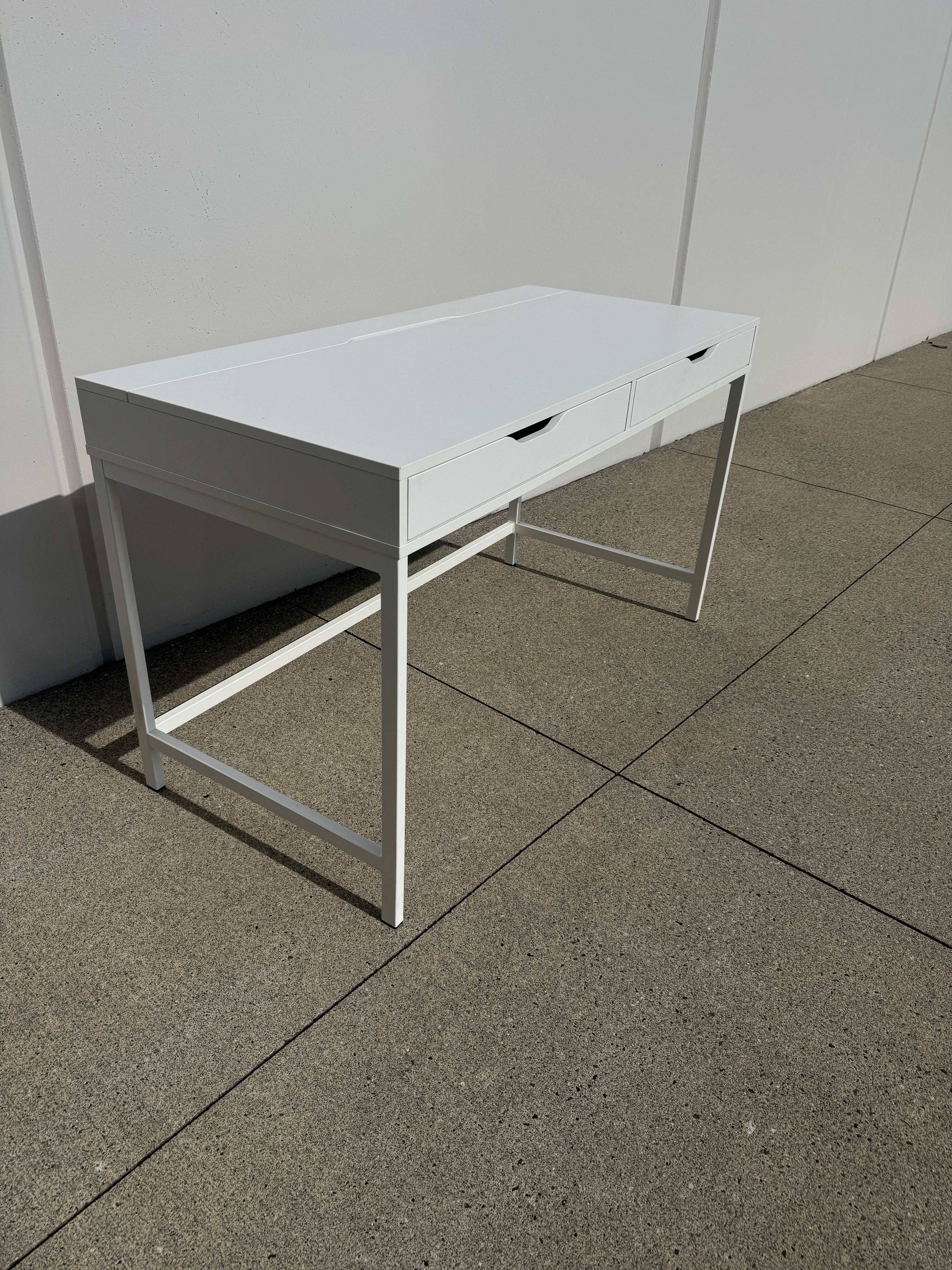 White Ikea Alex Desk w/ Storage