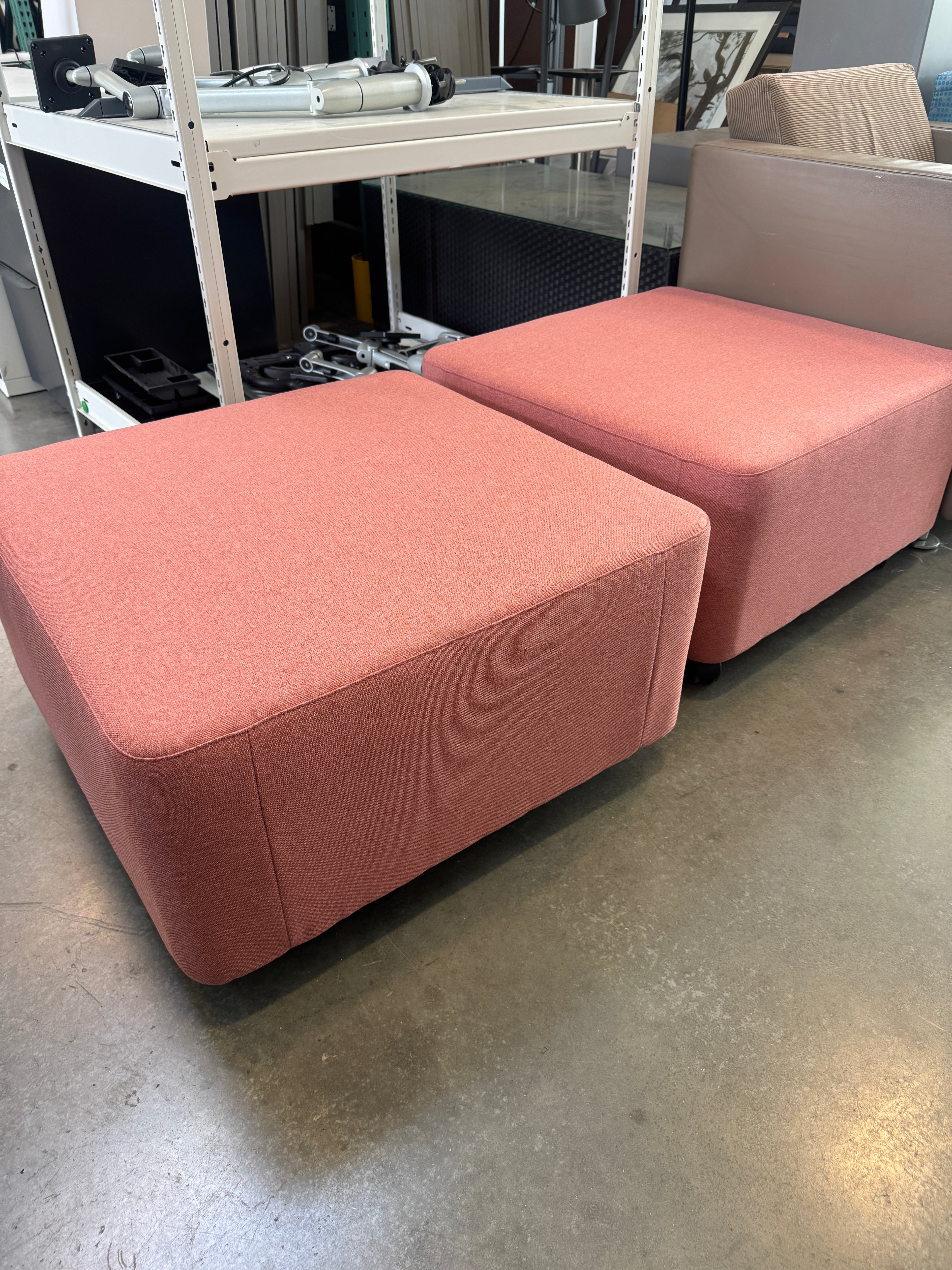 Authentic Herman Miller / Geiger Plex Rolling Ottomans