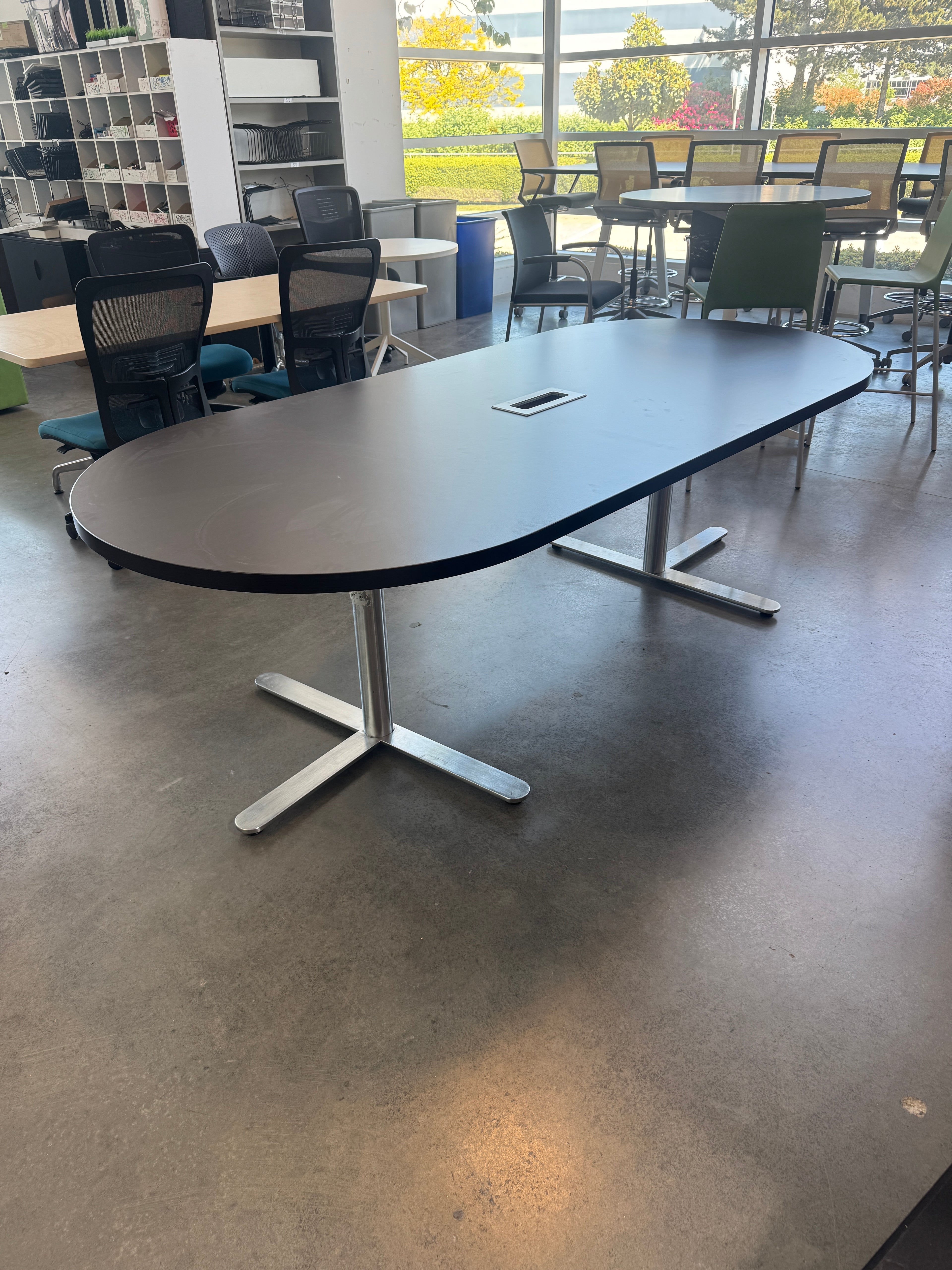 Modern 8 Foot Espresso Boardroom / Conference Table