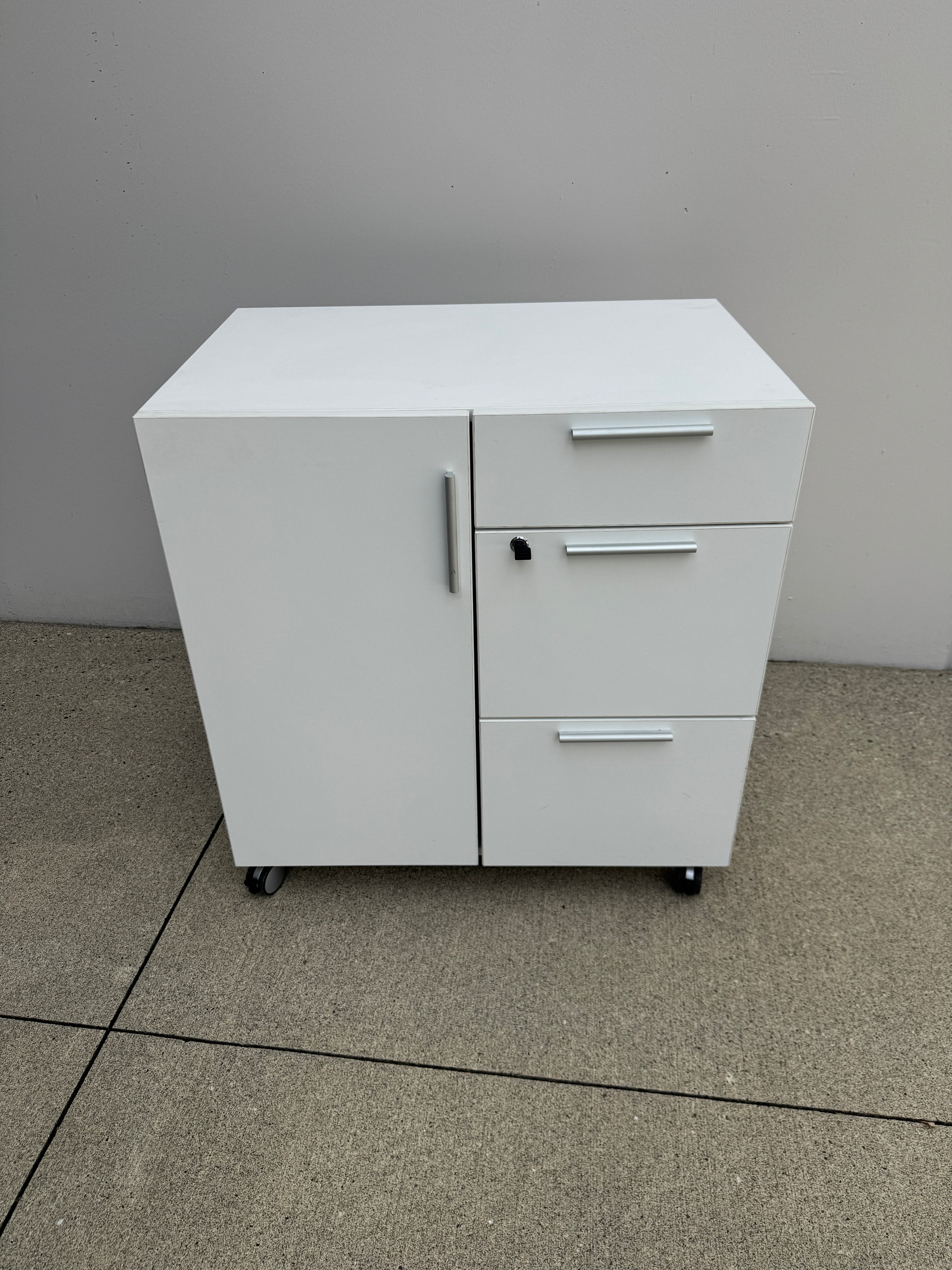 Artoplex Mobile Storage Cabinet with File Drawer & Locking Casters