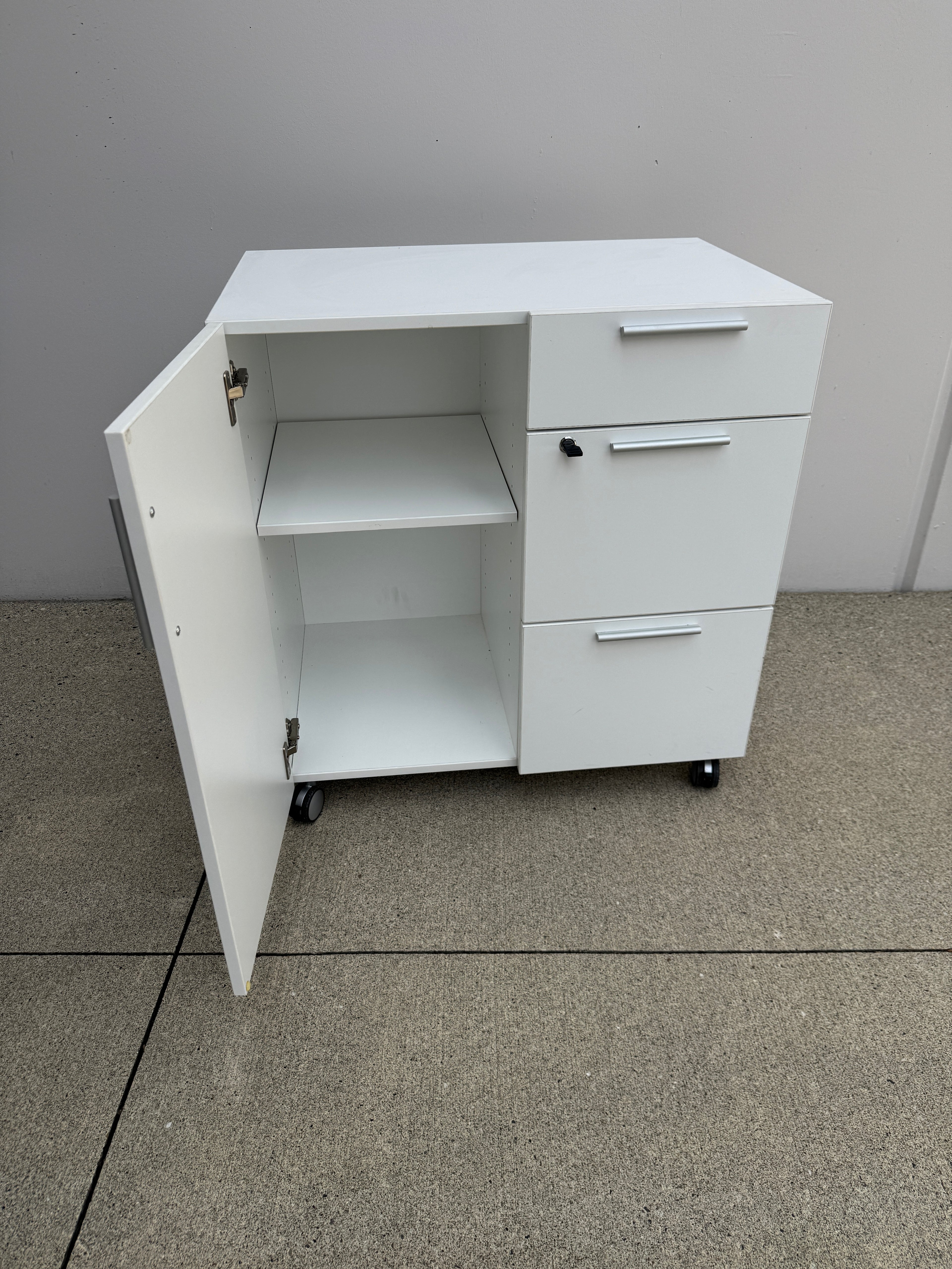 Artoplex Mobile Storage Cabinet with File Drawer & Locking Casters