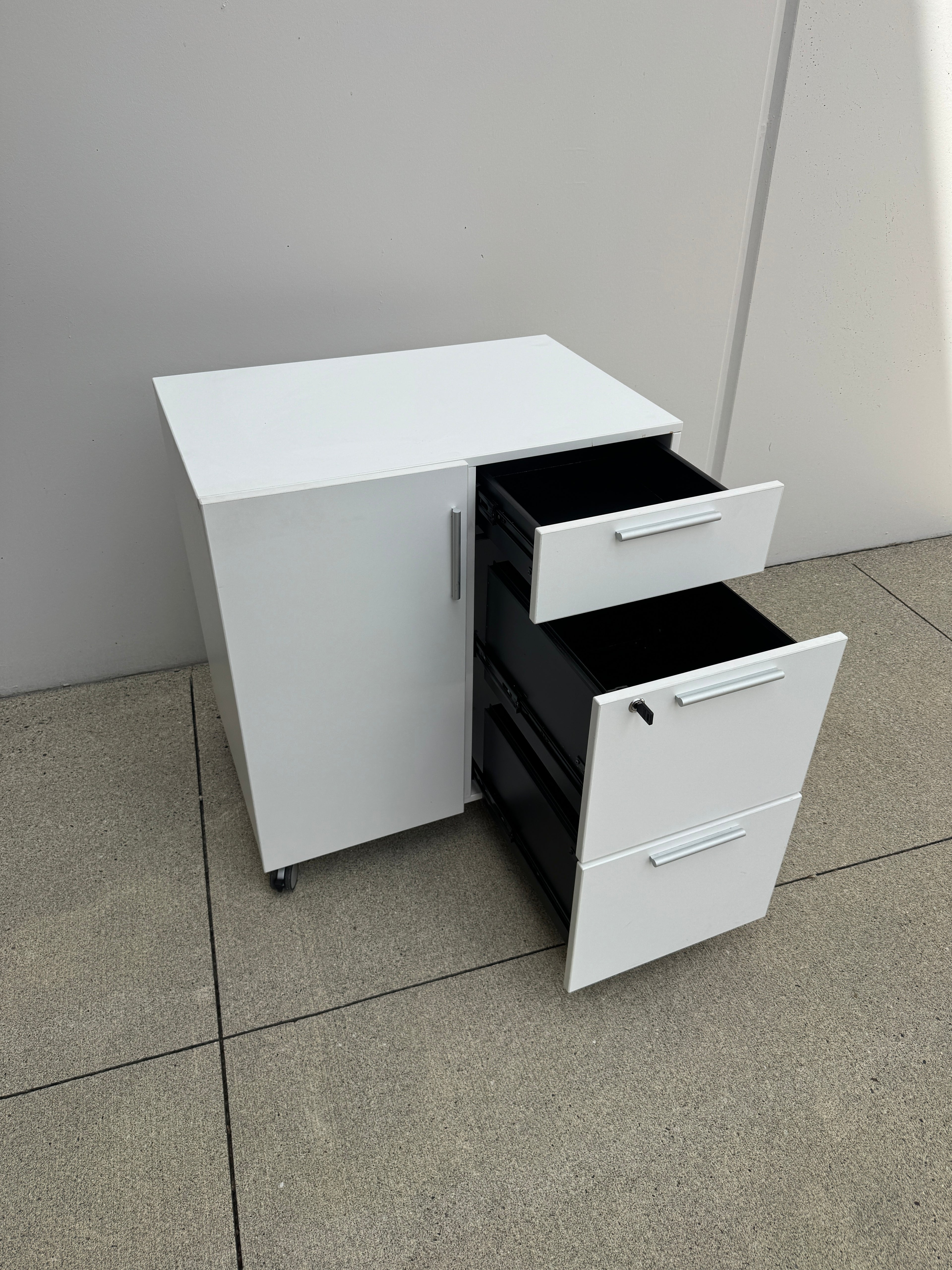 Artoplex Mobile Storage Cabinet with File Drawer & Locking Casters