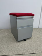 Steelcase Mobile Pedestal with Upholstered Cushion Top