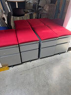 Steelcase Mobile Pedestal with Upholstered Cushion Top