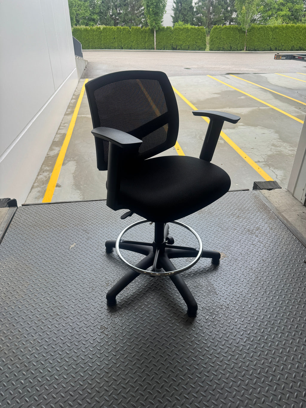 Mesh-Back Drafting Chair - Counter & Standing Desk Seating