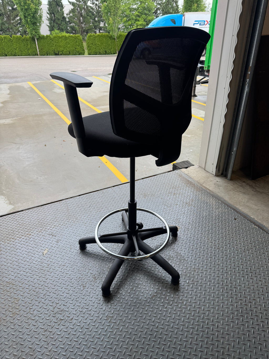 Mesh-Back Drafting Chair - Counter & Standing Desk Seating