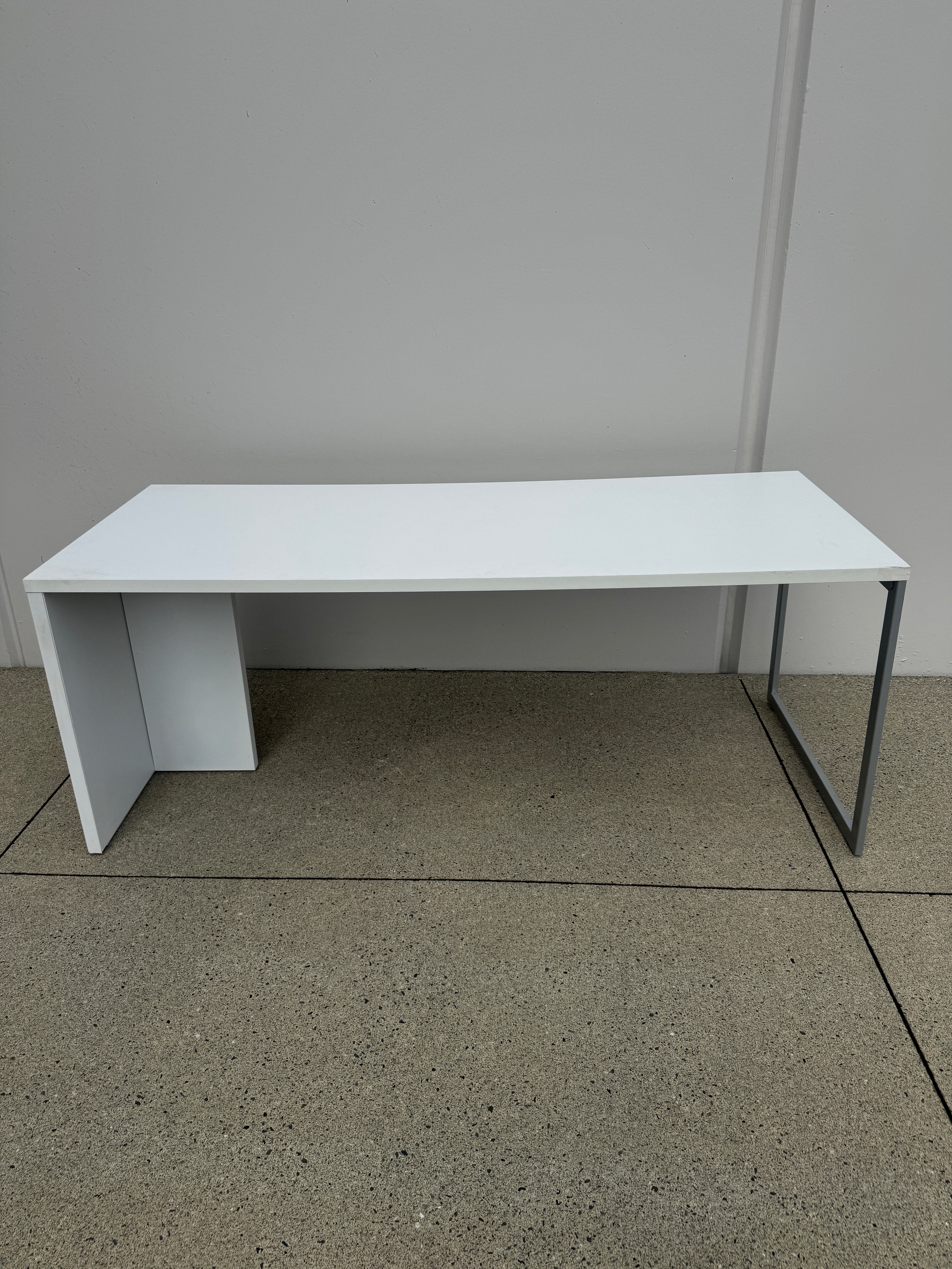 Steelcase Modern Office Desk – 72" x 30" White Workstation