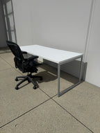 Steelcase Modern Office Desk – 72" x 30" White Workstation
