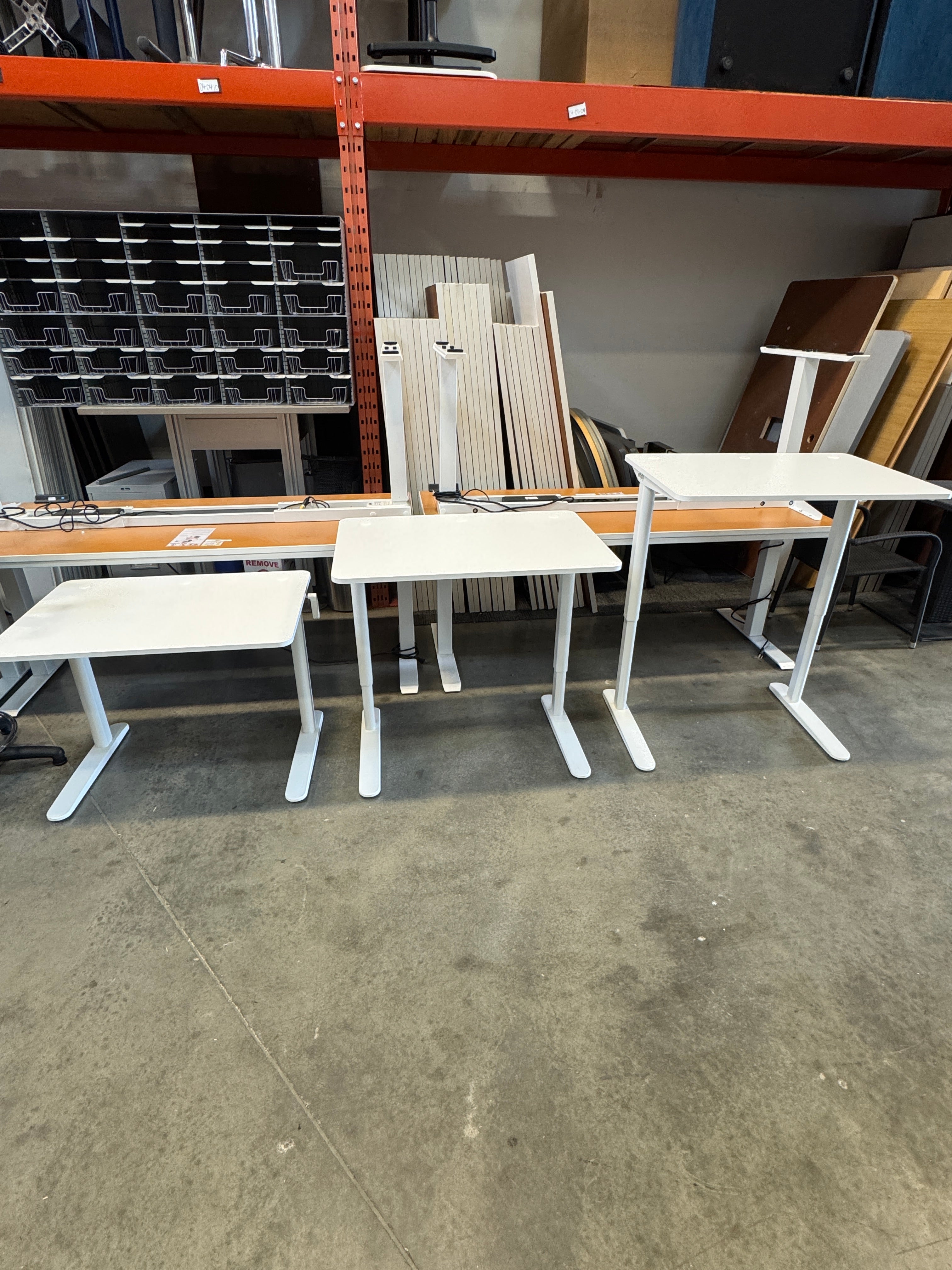 IKEA RELATERA Manual Height Adjustable Desk – White