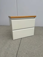 Herman Miller 2-Drawer Lateral File Cabinet w/ Solid Wood Top
