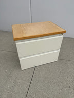 Herman Miller 2-Drawer Lateral File Cabinet w/ Solid Wood Top