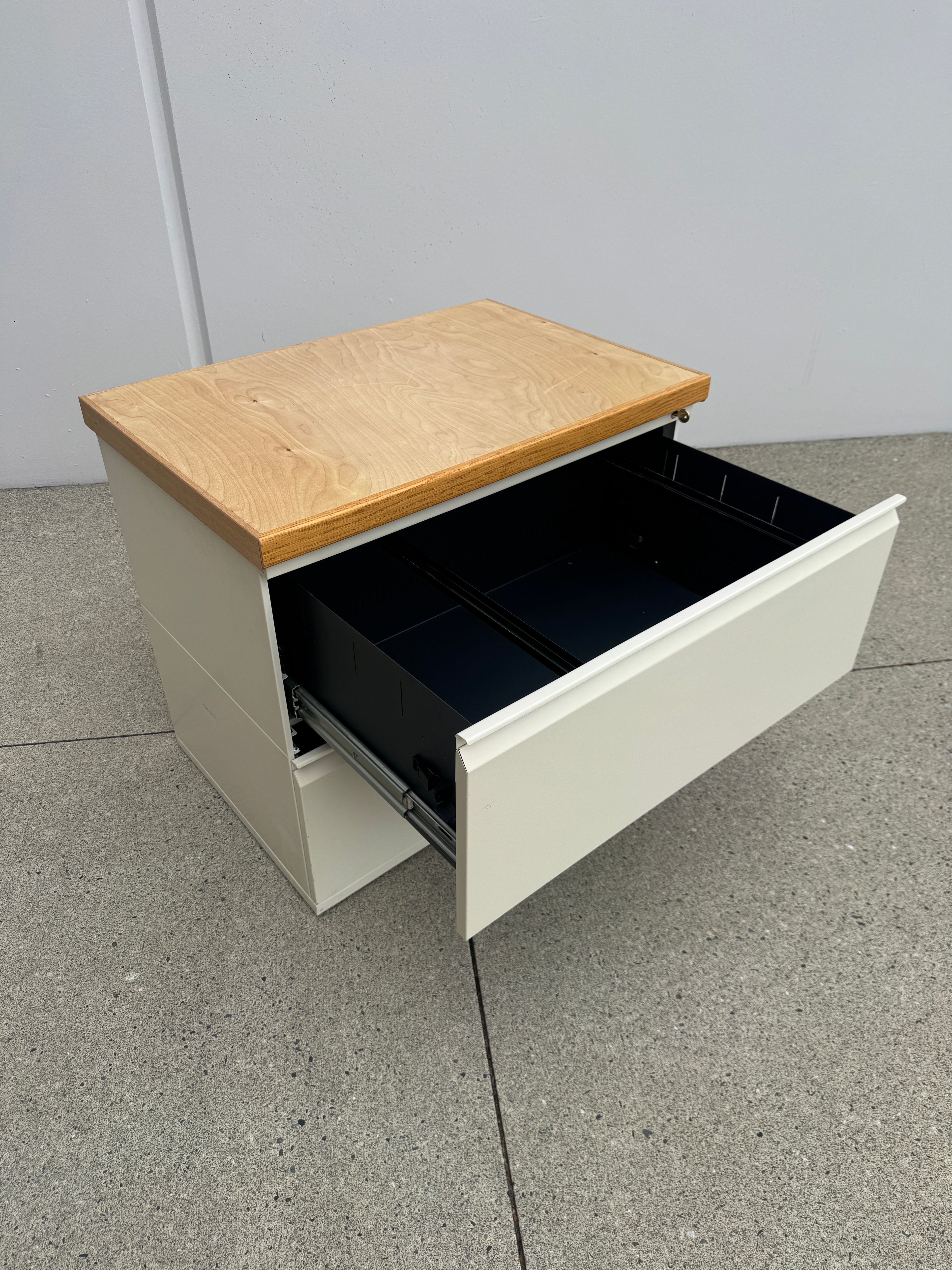 Herman Miller 2-Drawer Lateral File Cabinet w/ Solid Wood Top
