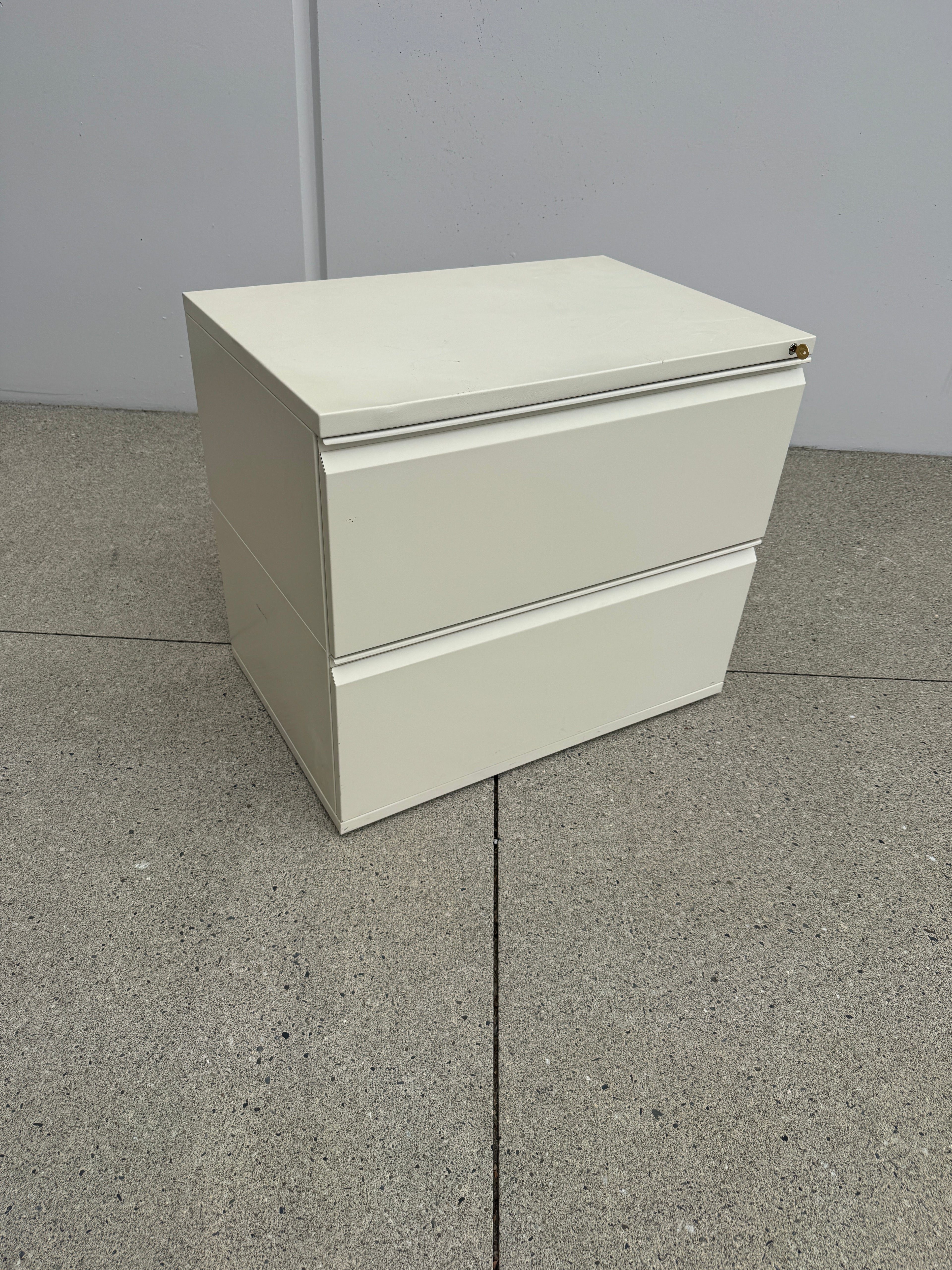 Herman Miller 2-Drawer Lateral File Cabinet w/ Solid Wood Top