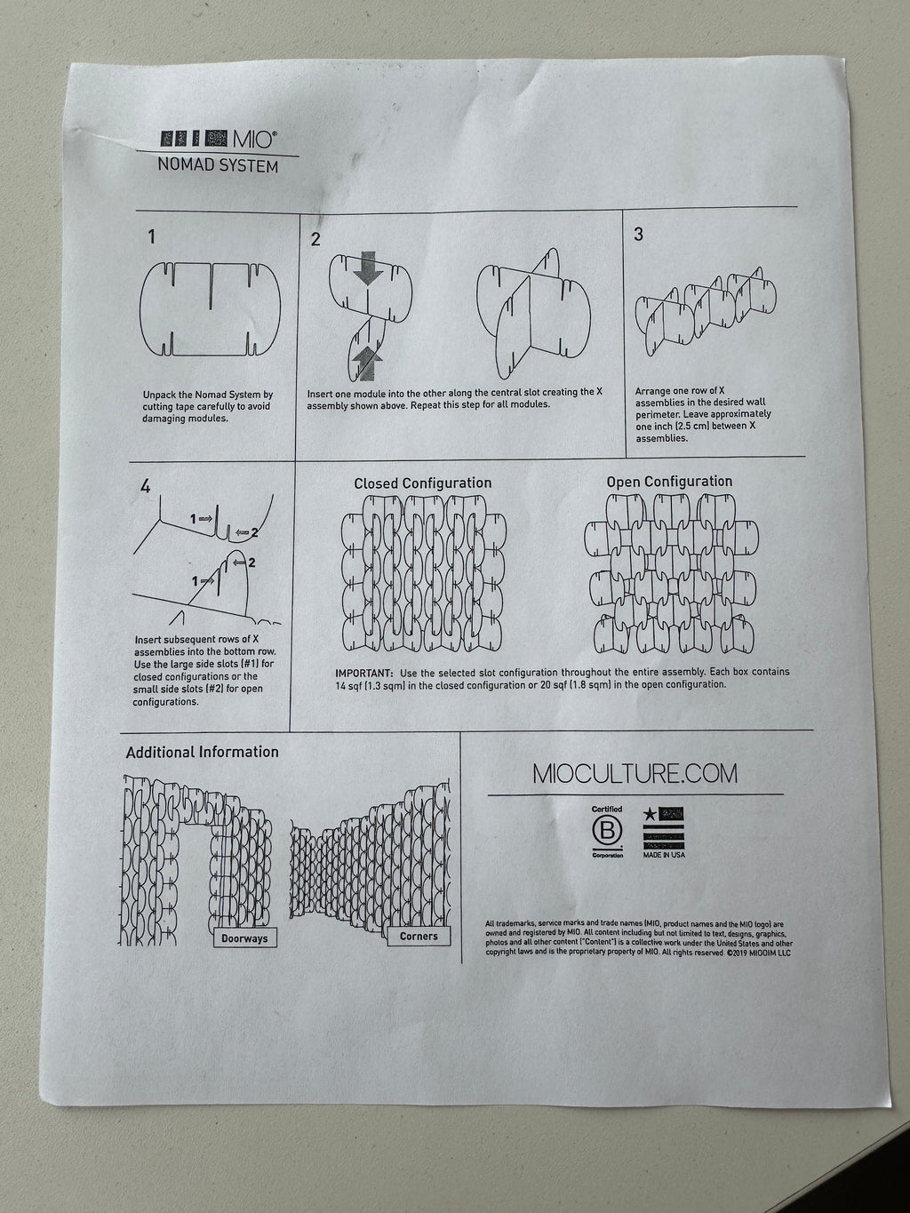 MIO Nomad Modular Room Divider System
