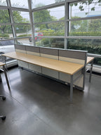Herman Miller Canvas Open Concept Workstations – 4 Person Pod w/ Glass Privacy