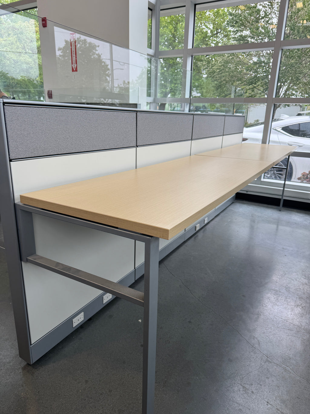 Herman Miller Canvas Open Concept Workstations – 4 Person Pod w/ Glass Privacy