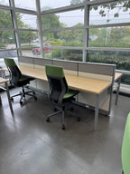 Herman Miller Canvas Open Concept Workstations – 4 Person Pod w/ Glass Privacy