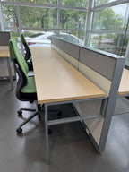 Herman Miller Canvas Open Concept Workstations – 4 Person Pod w/ Glass Privacy