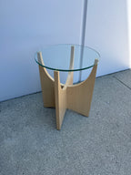 Steelcase Turnstone Alight Glass End Table – Modern Designer Accent Table