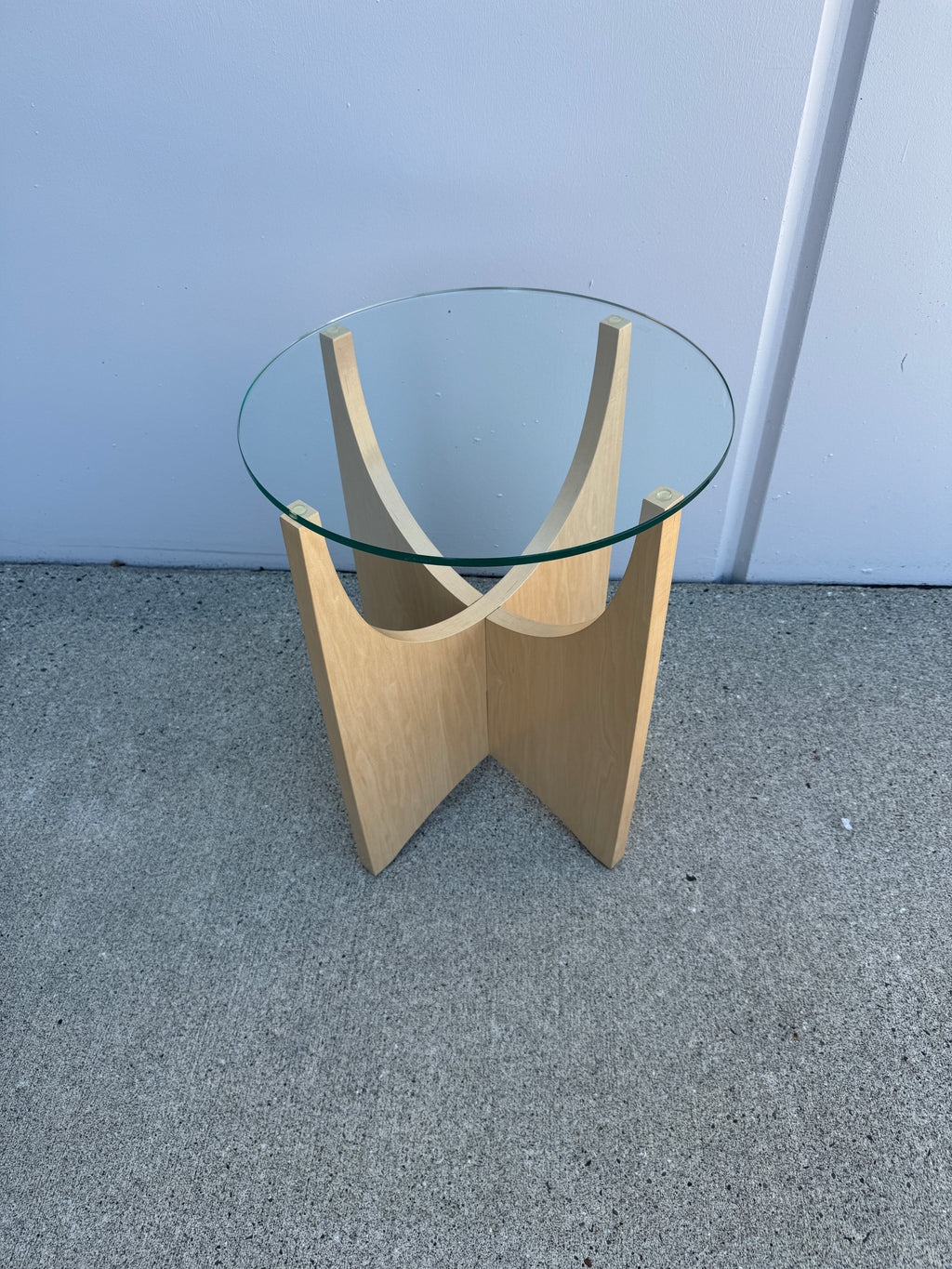 Steelcase Turnstone Alight Glass End Table – Modern Designer Accent Table