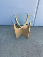 Steelcase Turnstone Alight Glass End Table – Modern Designer Accent Table
