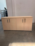 Steelcase Locking Storage Credenza Cabinet – 60" Maple