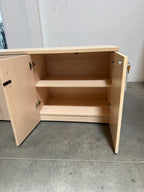 Steelcase Locking Storage Credenza Cabinet – 60" Maple