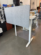 Workspace 48" Electric L-Shape Sit-Stand Desk with Privacy Panels