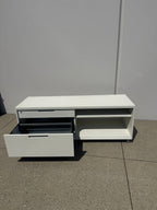 Teknion Low Storage Credenza – White | Locking File Storage
