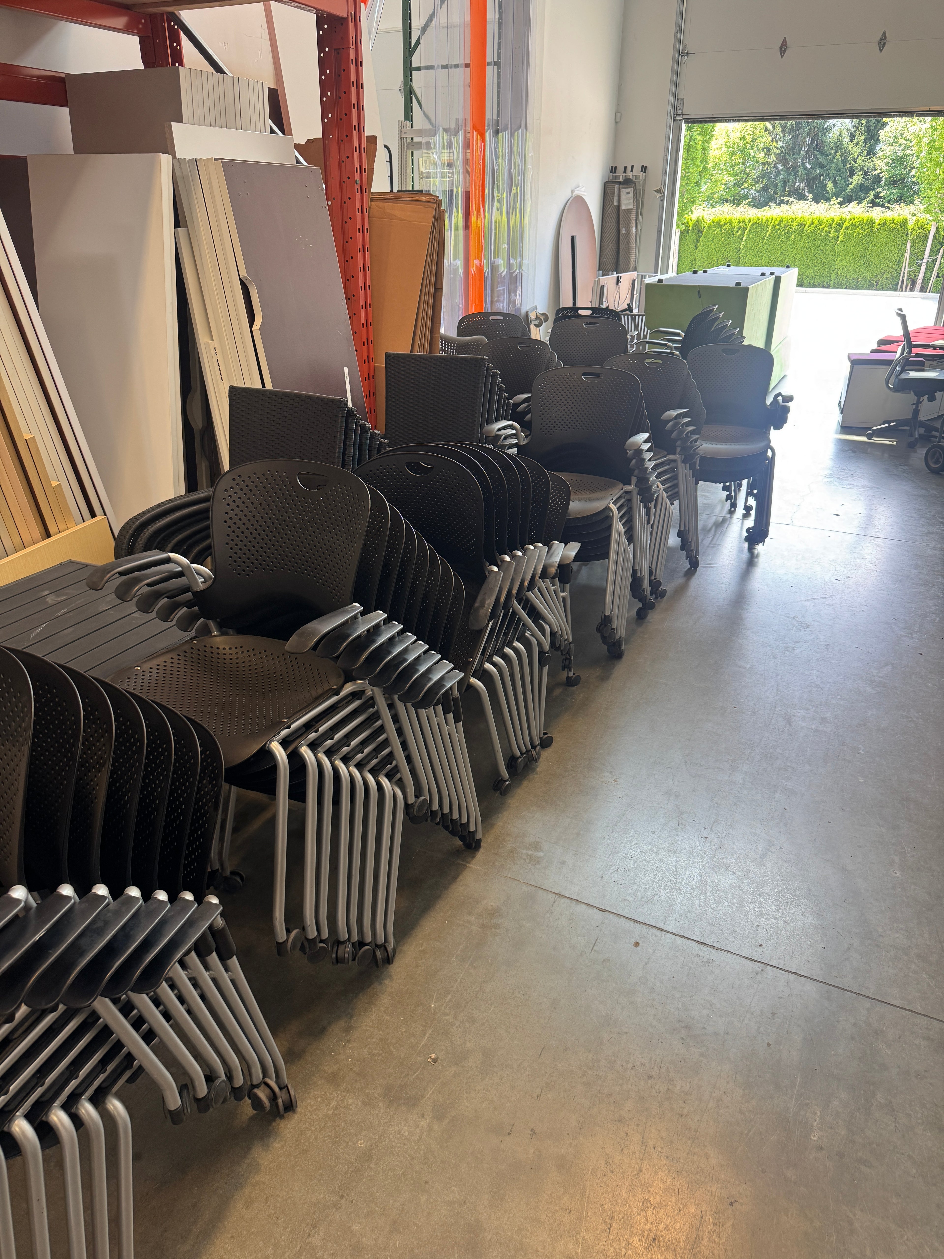 Herman Miller Caper Stacking Chairs on Casters