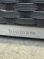 Blumare Outdoor Wicker Coffee Table with Glass Top